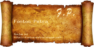 Fontos Petra névjegykártya
